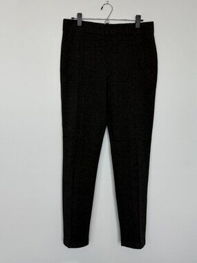 Thalian Dark Gray Skinny Pull-on Knit Trousers L
